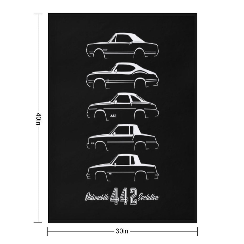 Oldsmobile 442 Evolution Gift-ready Throw Blanket