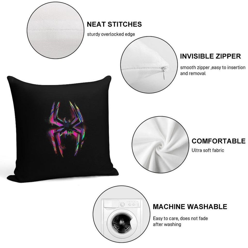 Across The Spider Verse - Logo Soft Luxury Feel Throw Pillow