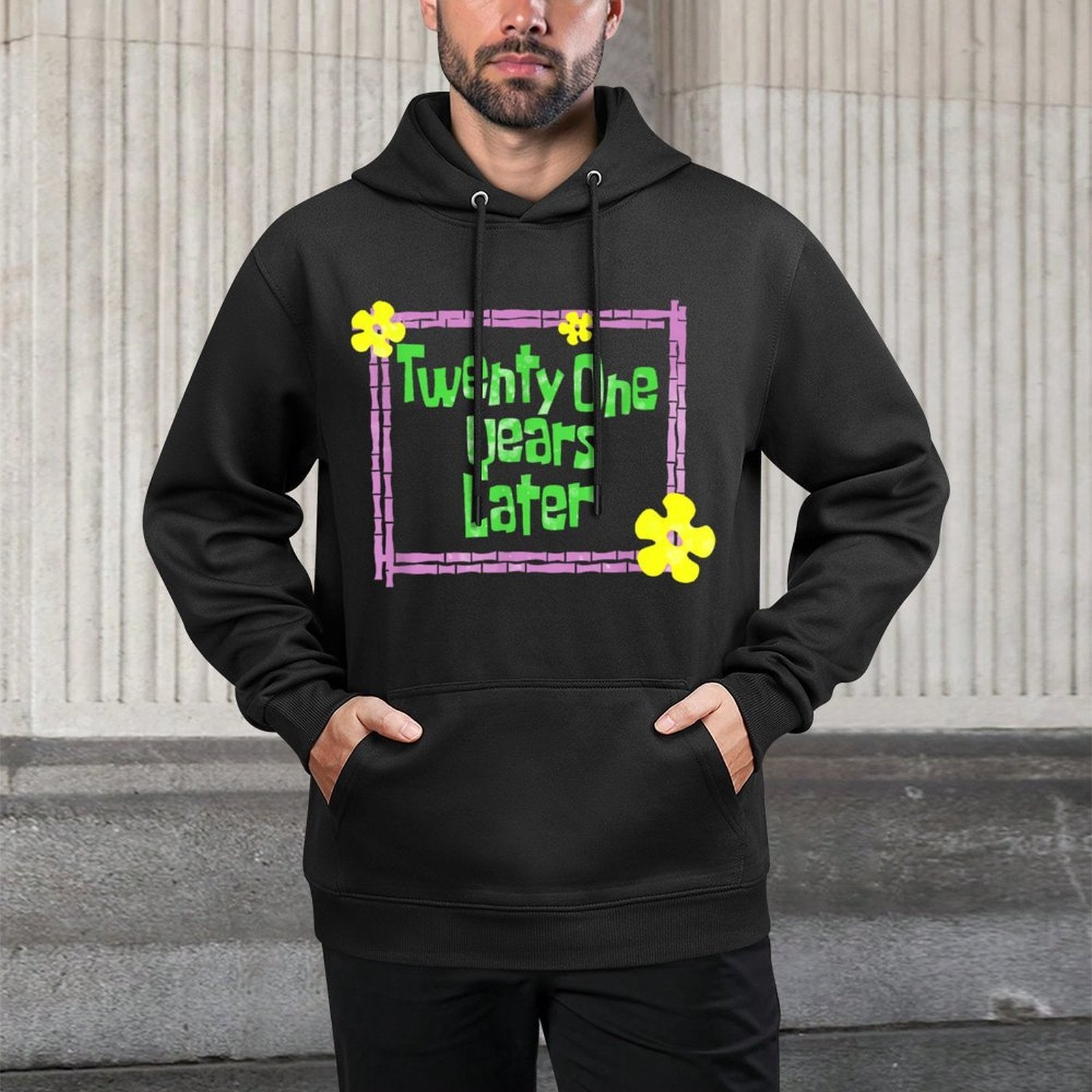 Twenty One Years Later Funny 21 Year Old Birthday Party Medium-Weight Fabric Hoodie