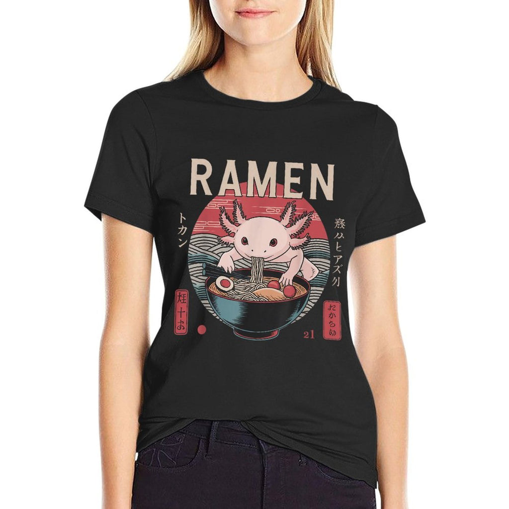 Anime Axolotl Manga Kawaii Otaku Neko Japanese Ramen Axolotl  Odor-resistant T-Shirt