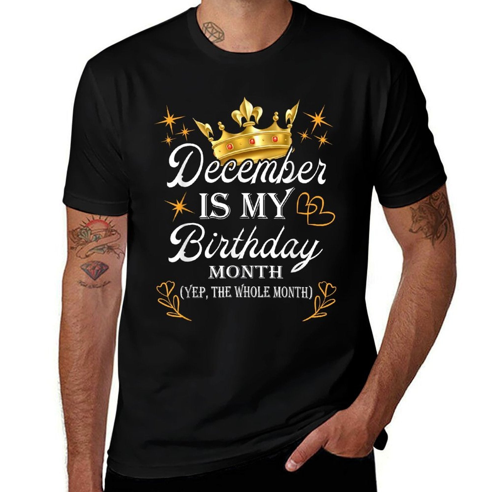 December Is My Birthday Yep The Whole Month Girl Birthday  Vintage-inspired T-Shirt