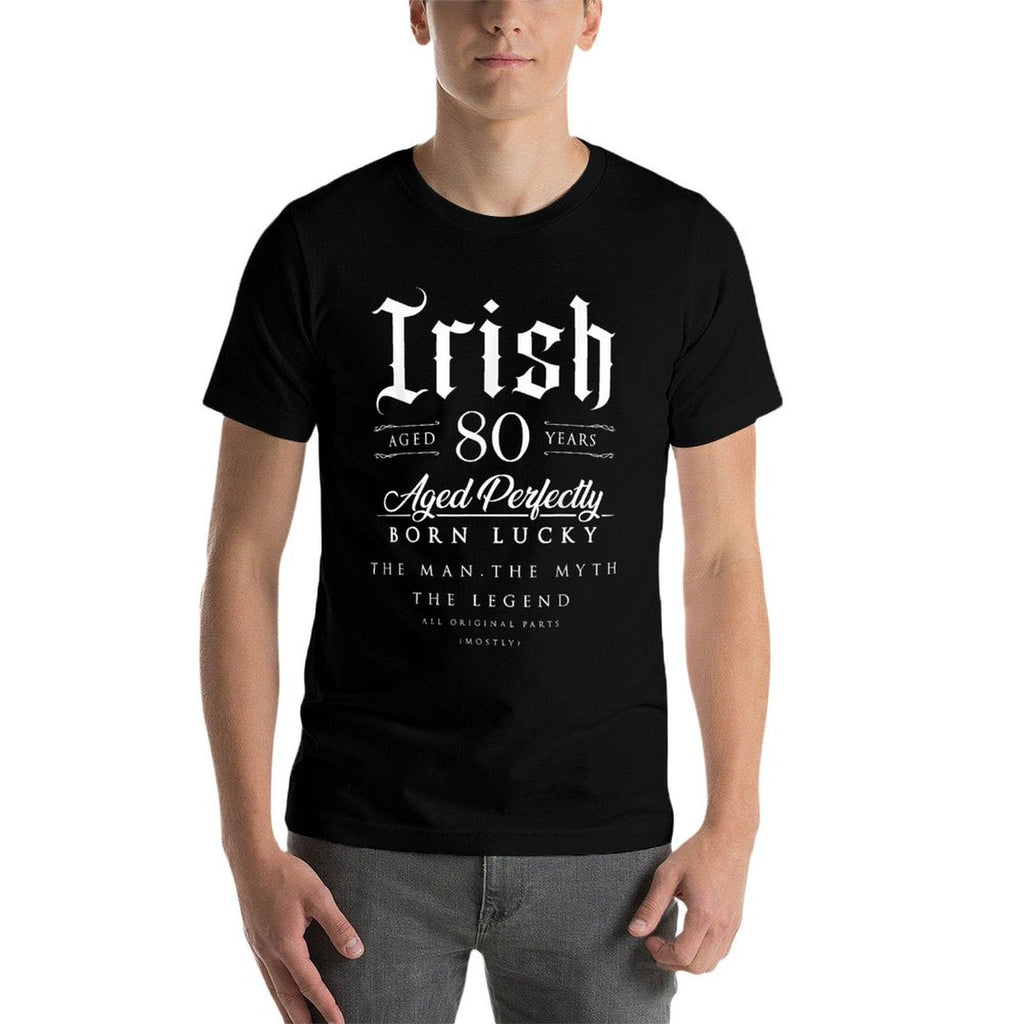 80th Birthday Gift Irish Age 80 Years Old Born in Ireland  Durable T-Shirt