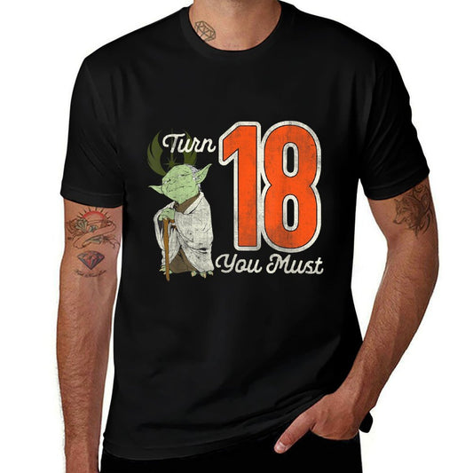 Star Wars Yoda 18th Birthday  Oversized Silhouette T-Shirt