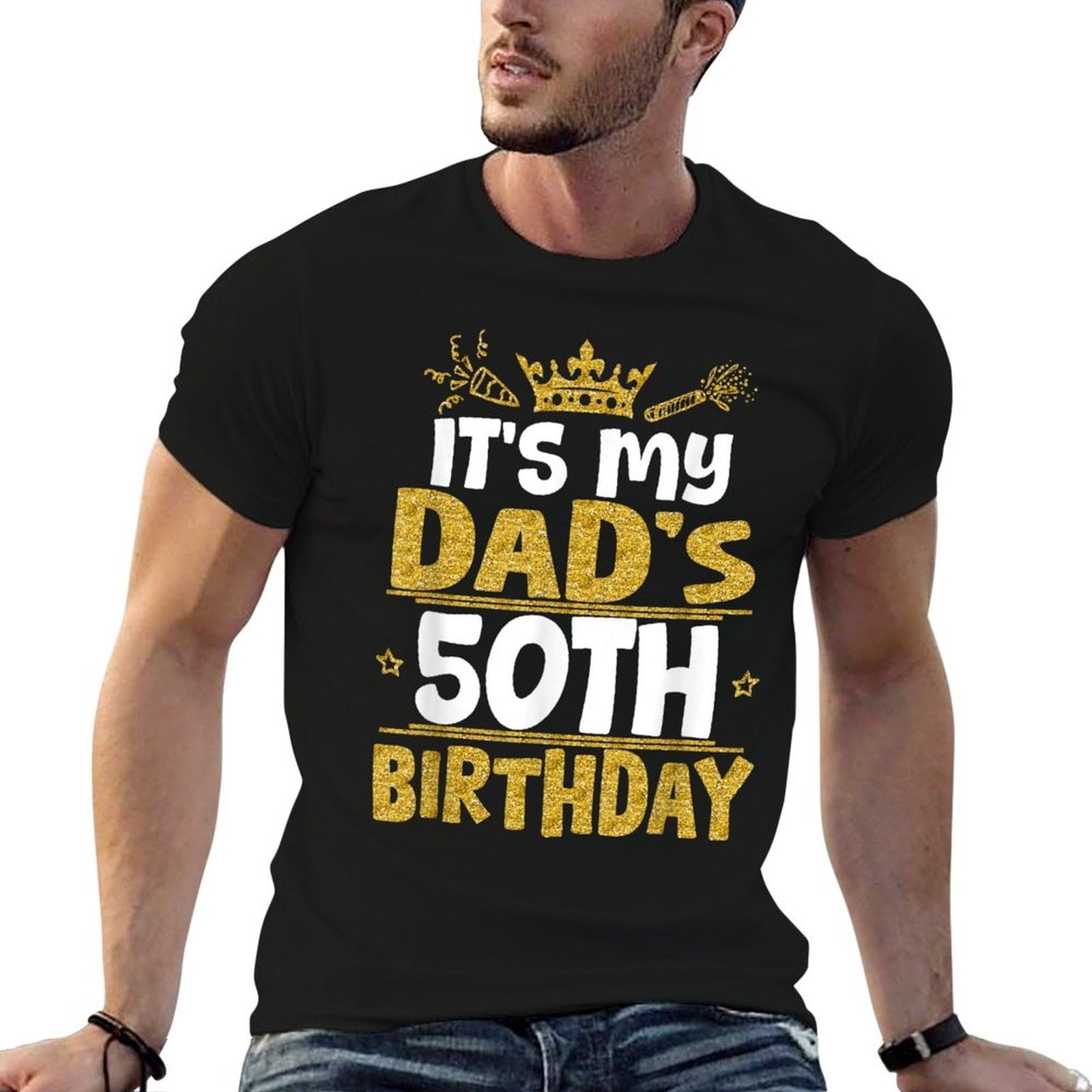 Happy It's My Dad's 50th Birthday 1975 50 Years Old  Wrinkle-resistant T-Shirt