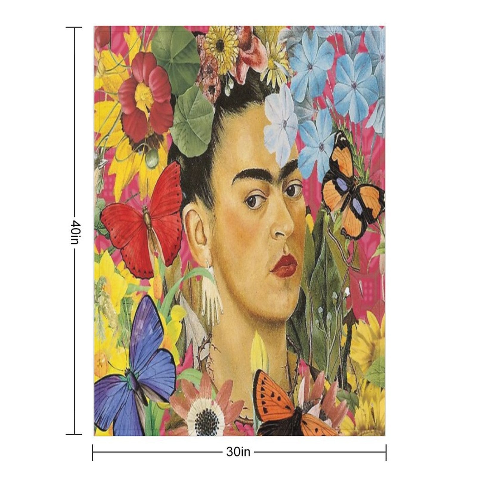 Frida Kahlo Plush Throw Blanket