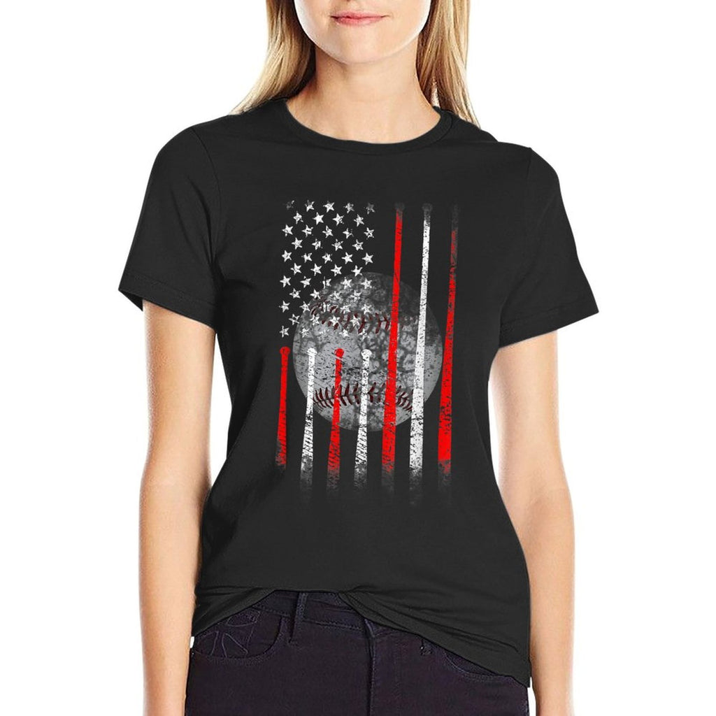 Baseball USA American Patriotic  Soft T-Shirt