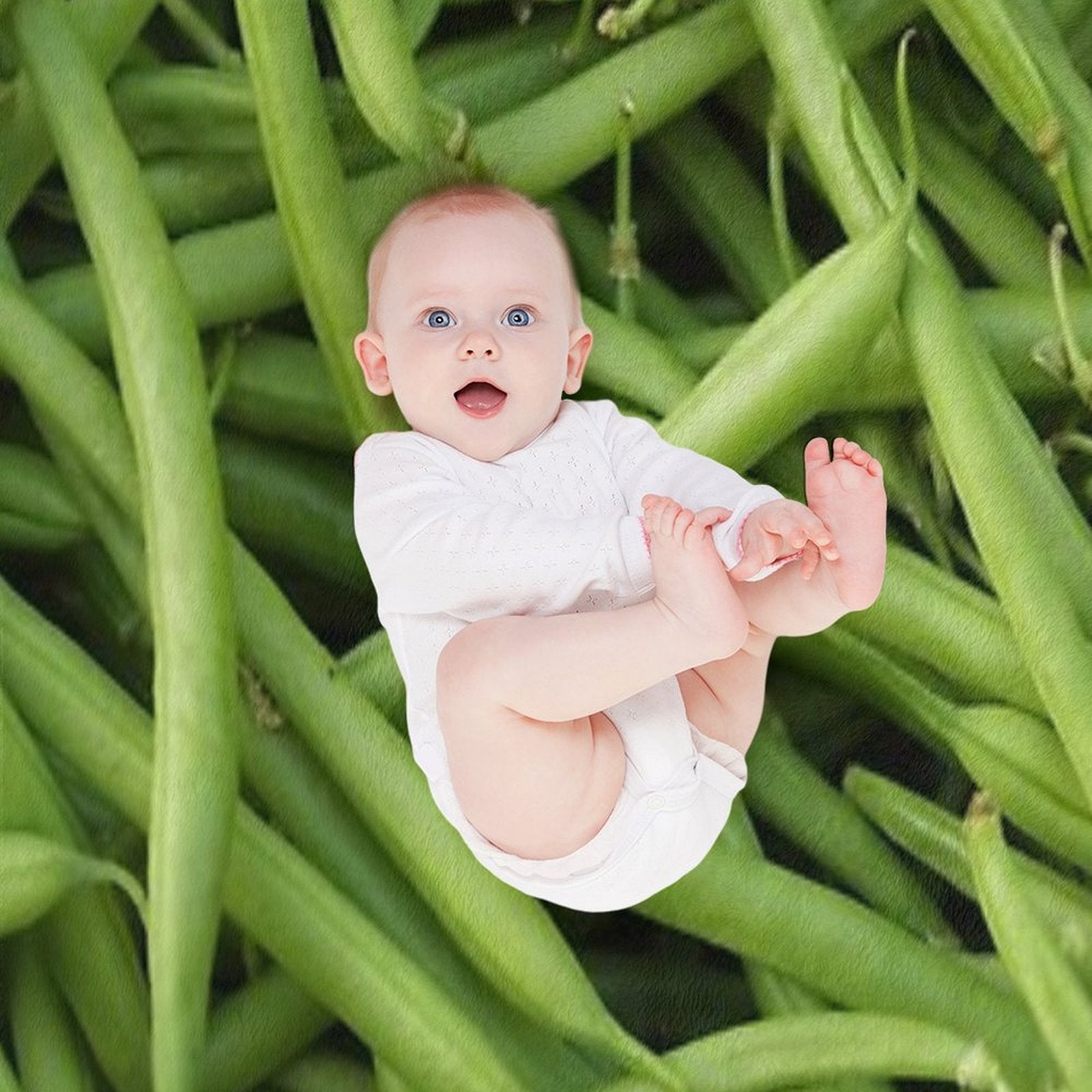 Green Beans Compact Throw Blanket