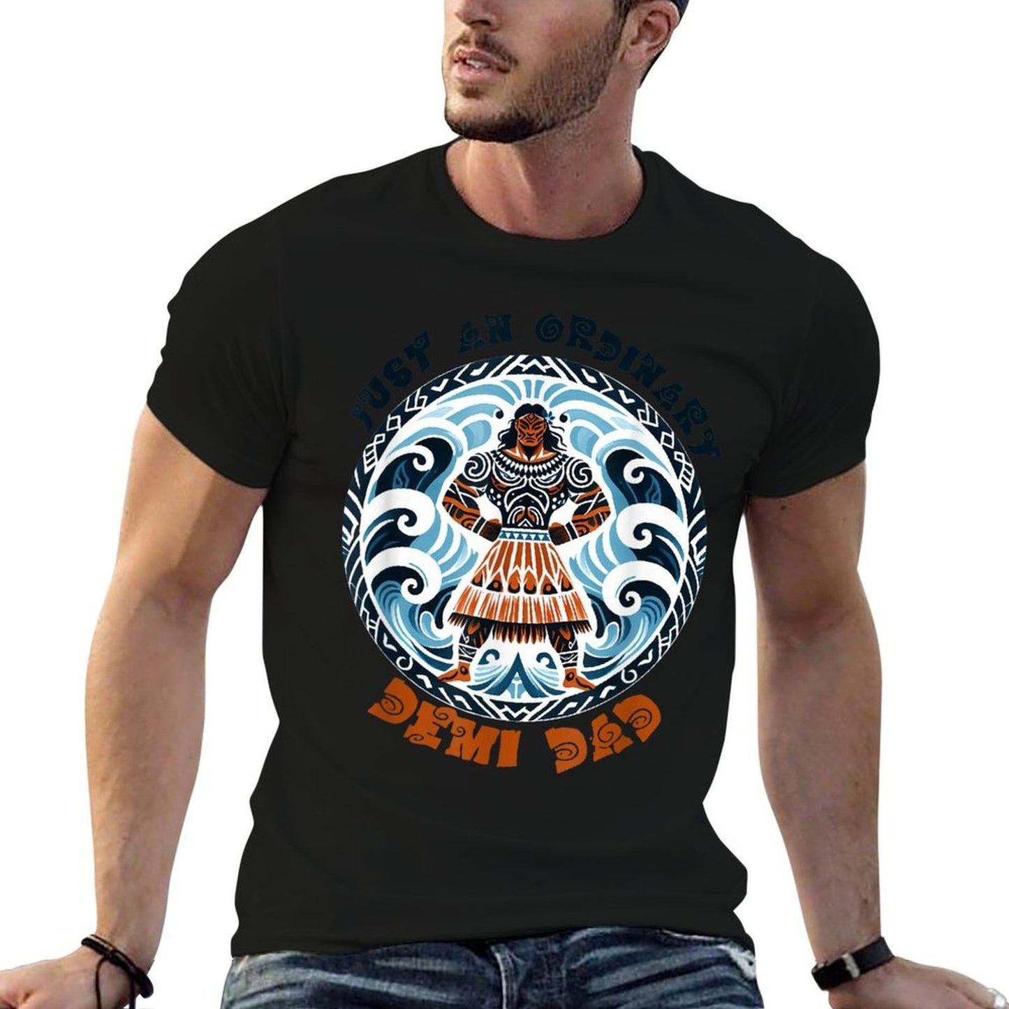 Vintage Retro Just An Ordinary Demi Dad Funny Father's Day Birthday Men  Eco-friendly Material T-Shirt