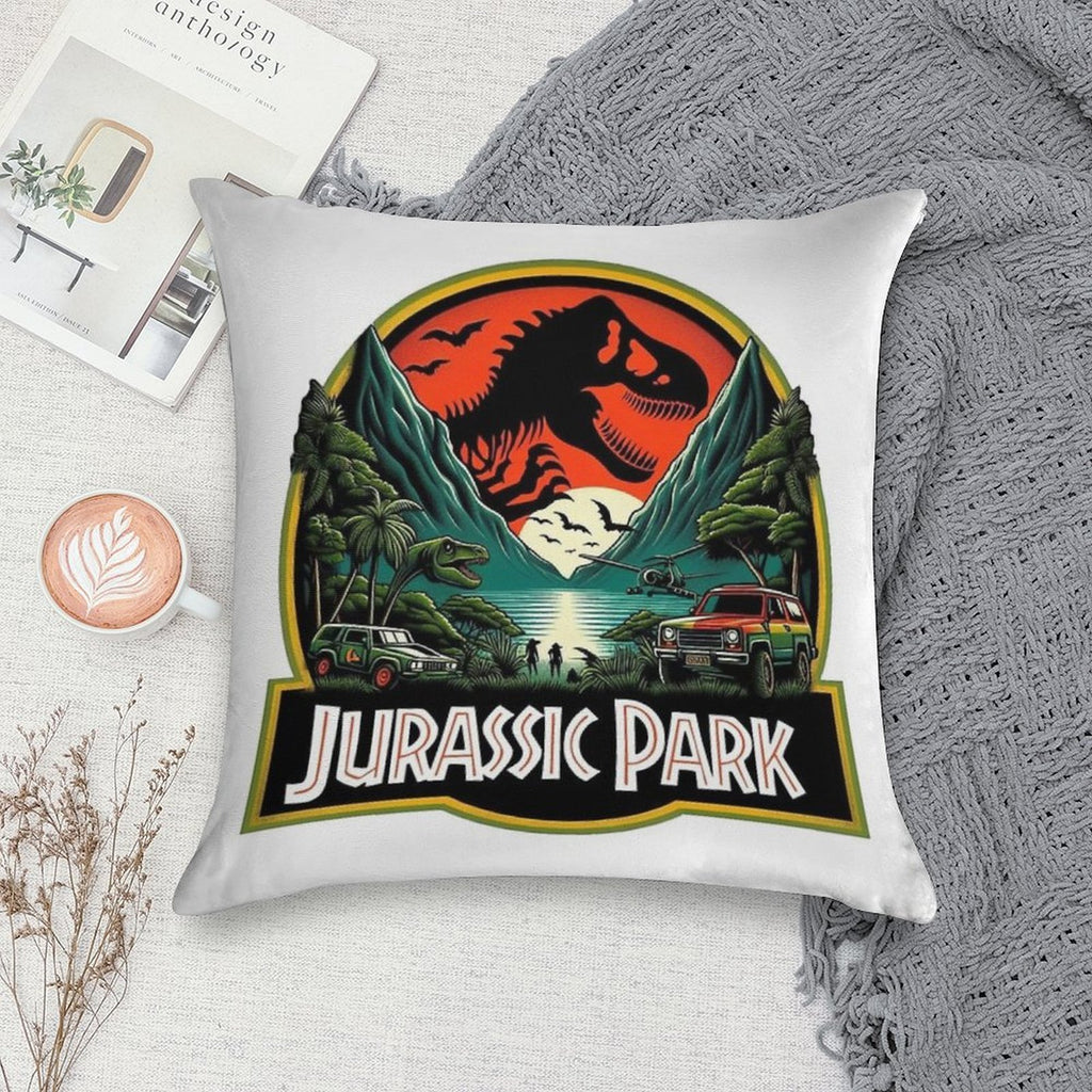 Jurassic Park Soft Shrink-Resistant Throw Pillow