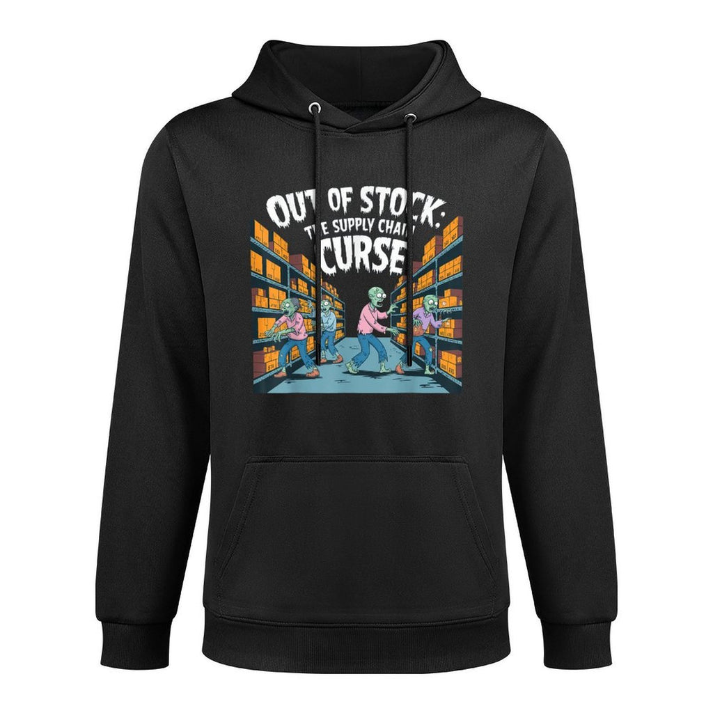Out of Stock, The Supply Chain Curse. Logistics Halloween Breathable Fabric Hoodie