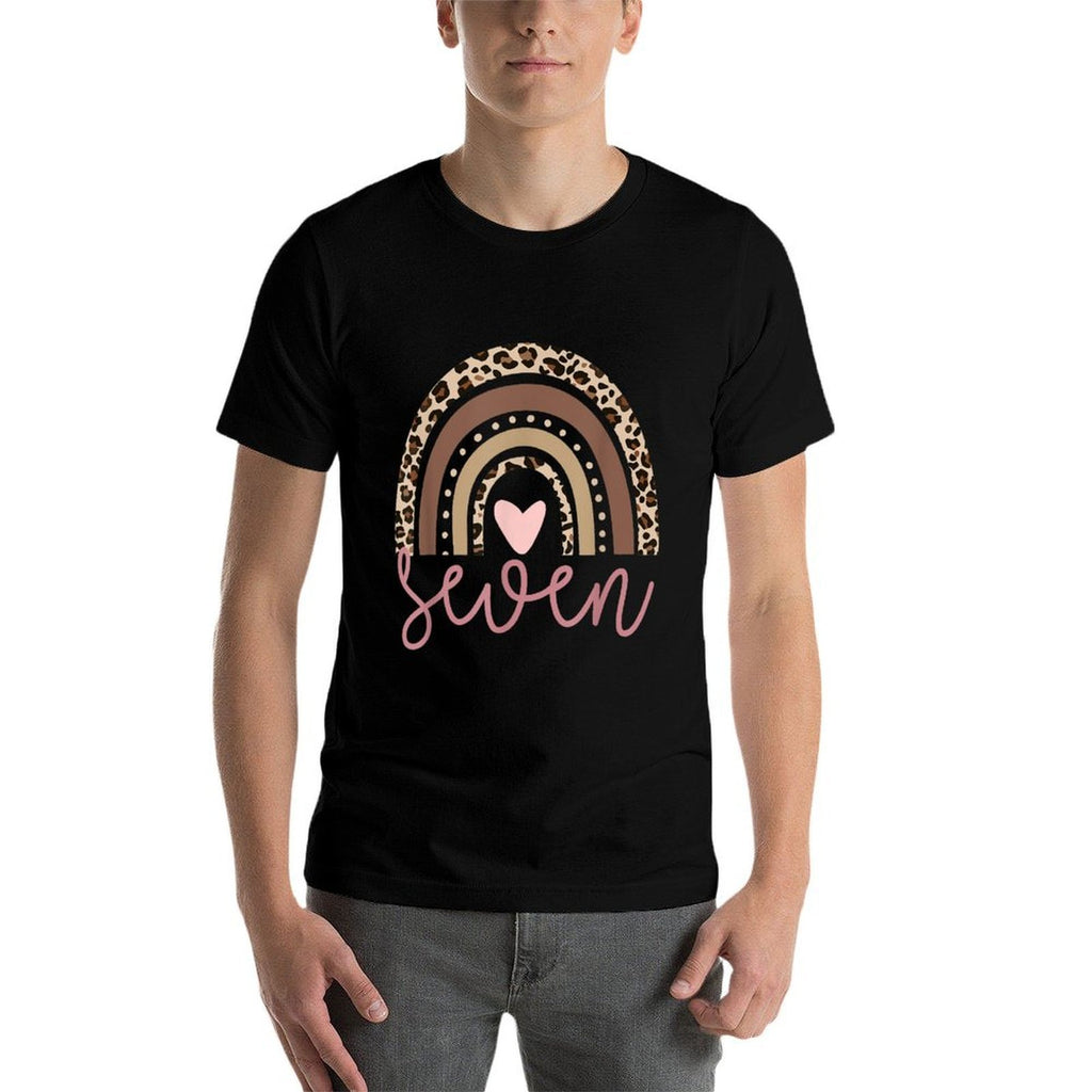 7 Year Leopard Birthday Party Numbers Family Seven Year Old  Quick-drying T-Shirt