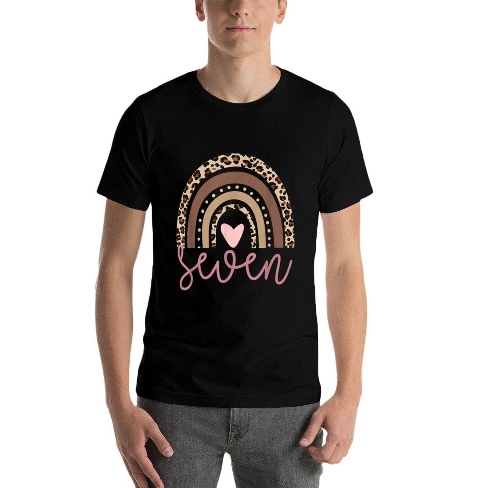 7 Year Leopard Birthday Party Numbers Family Seven Year Old  Quick-drying T-Shirt