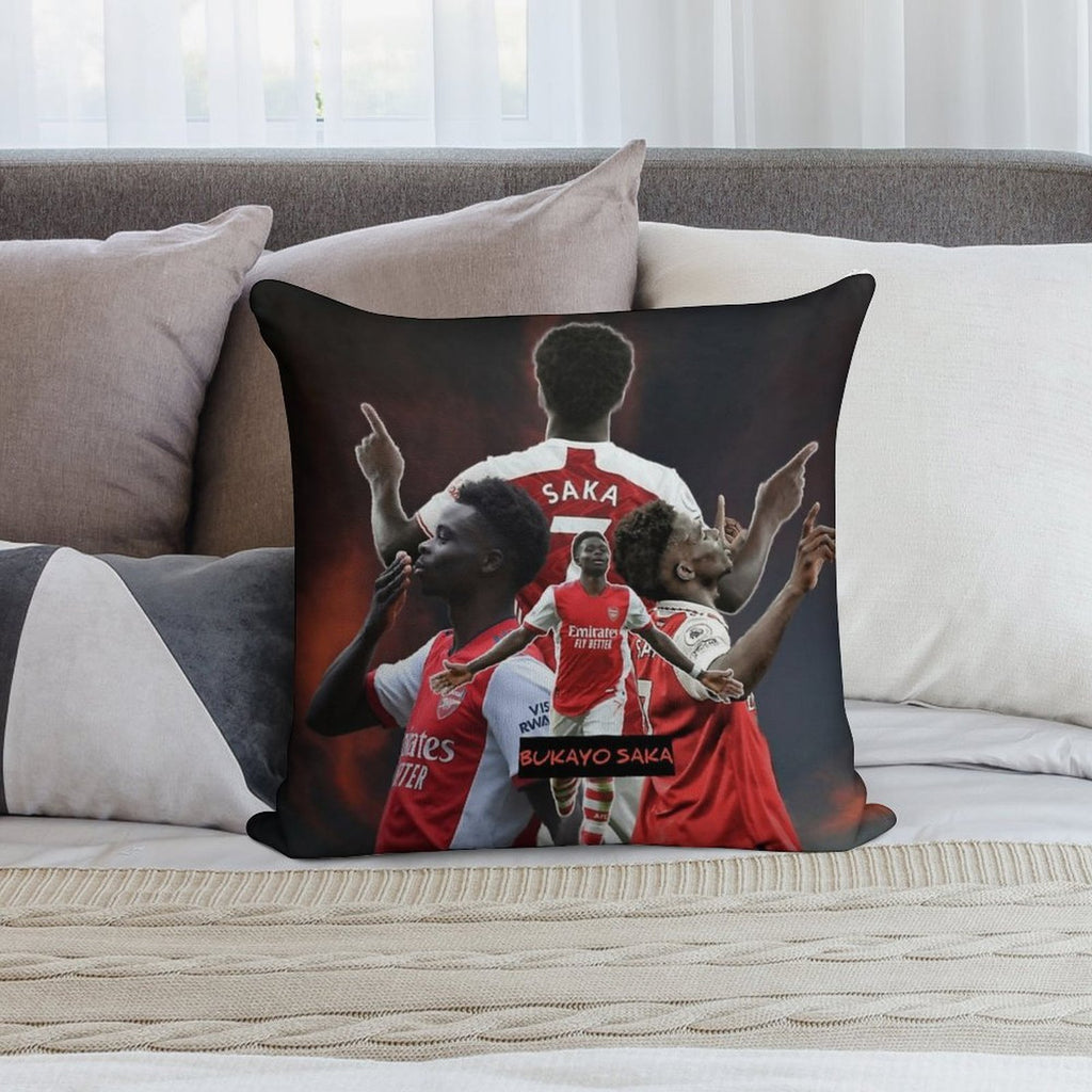 Bukayo Saka Art Throw Pillows Soft Ultra-Soft Texture Throw Pillow