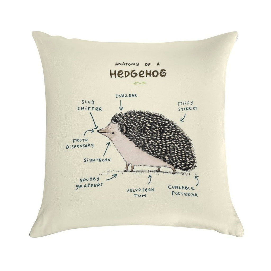 Anatomy of A Hedgehog Soft Warmth Comfort Throw Pillow