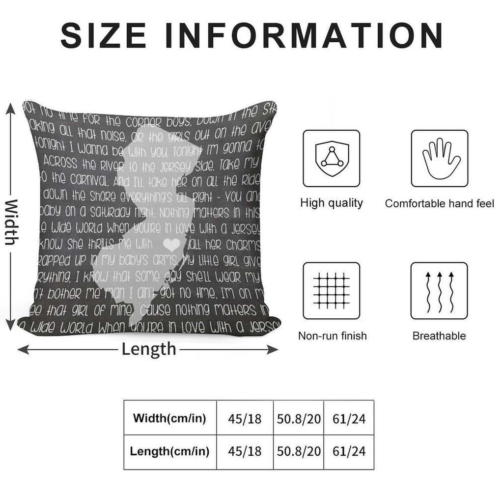 Jersey Girl Soft Reinforced Edging Throw Pillow