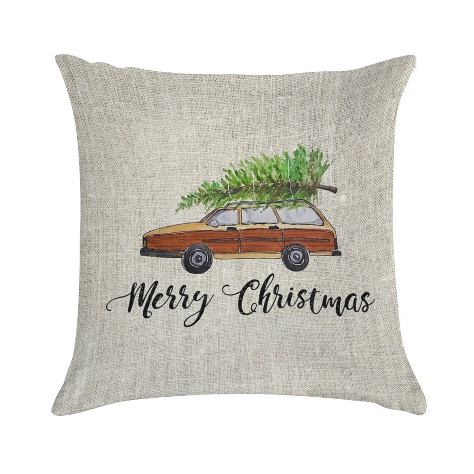 Merry Christmas Soft Home Decor Throw Pillow