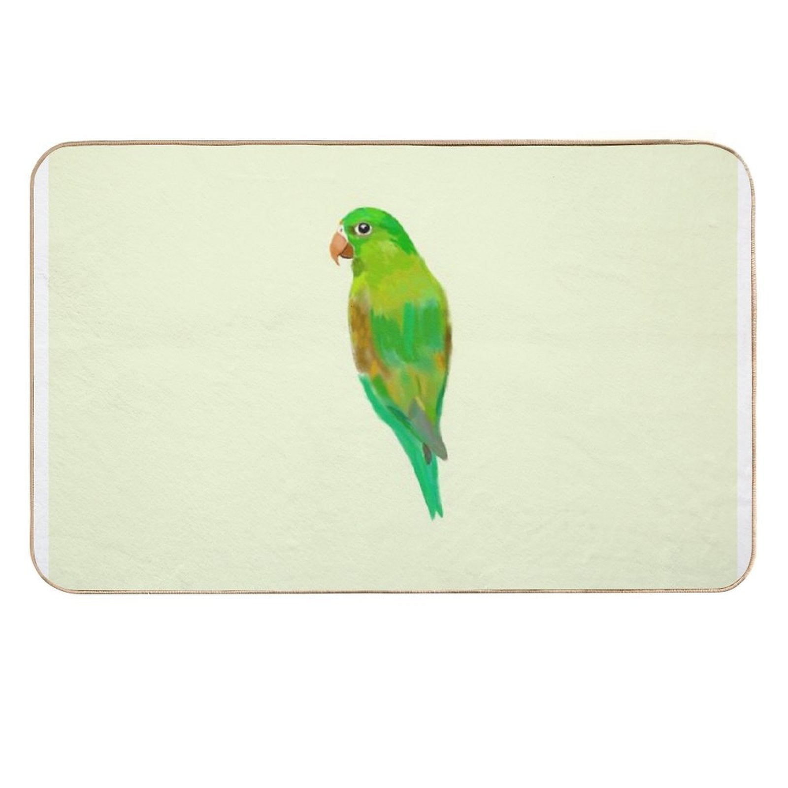 Green Parrot  Pet-Safe Bath Mat