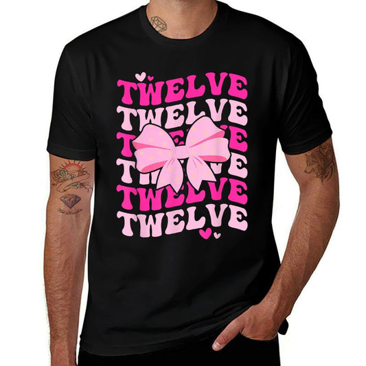 12th Coquette Birthday Party Twelve Year Old Coquette Bow  Polyester Blend T-Shirt