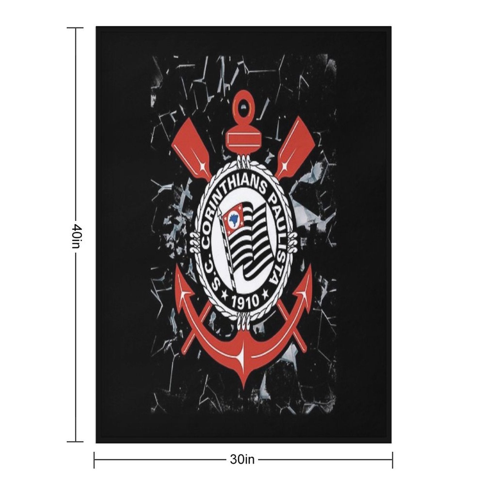 SC Corinthians Paulista - Futebol Brasileiro Soccer Fan Wrinkle-free Throw Blanket