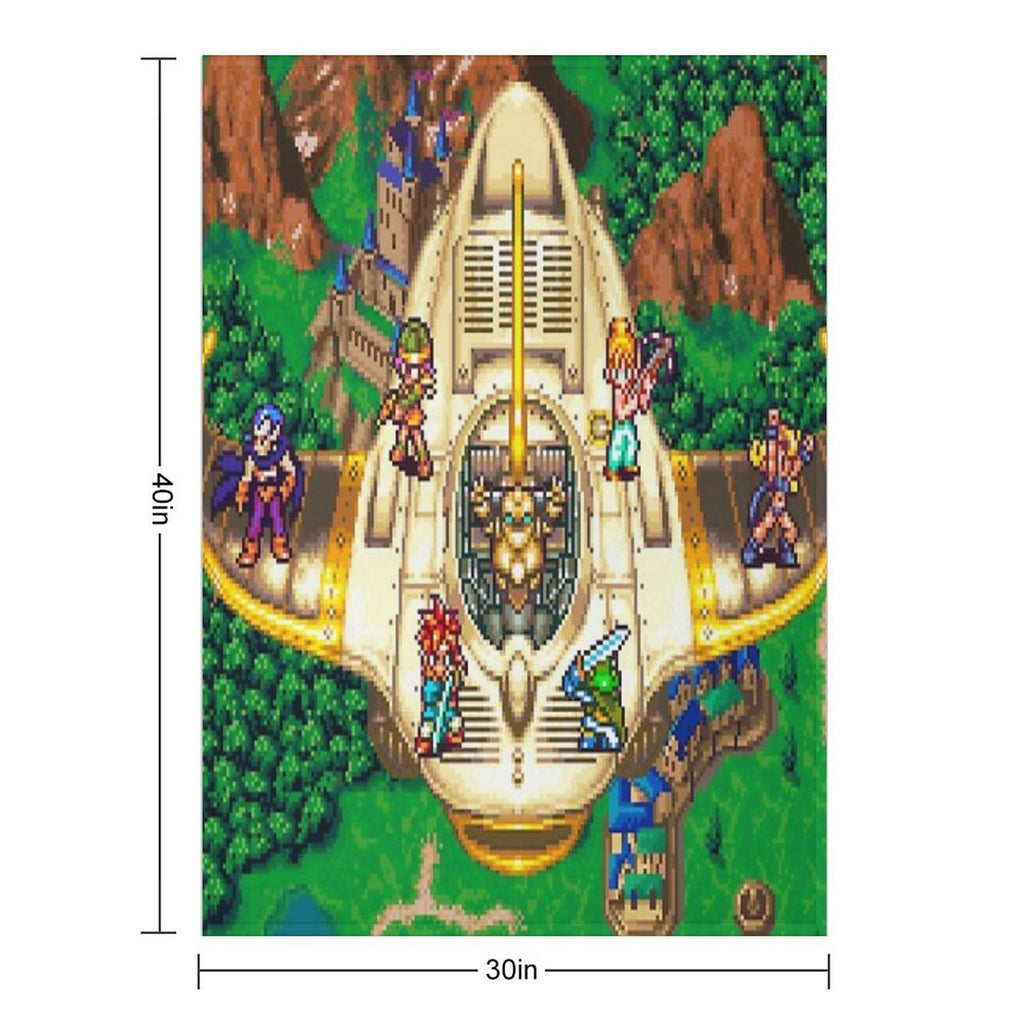 Chrono Trigger Epoch Eco-conscious Throw Blanket