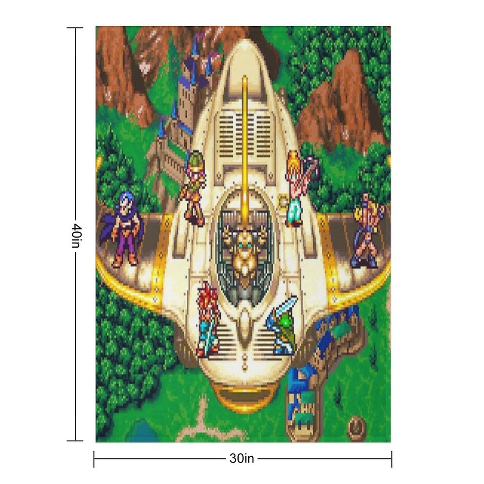 Chrono Trigger Epoch Eco-conscious Throw Blanket