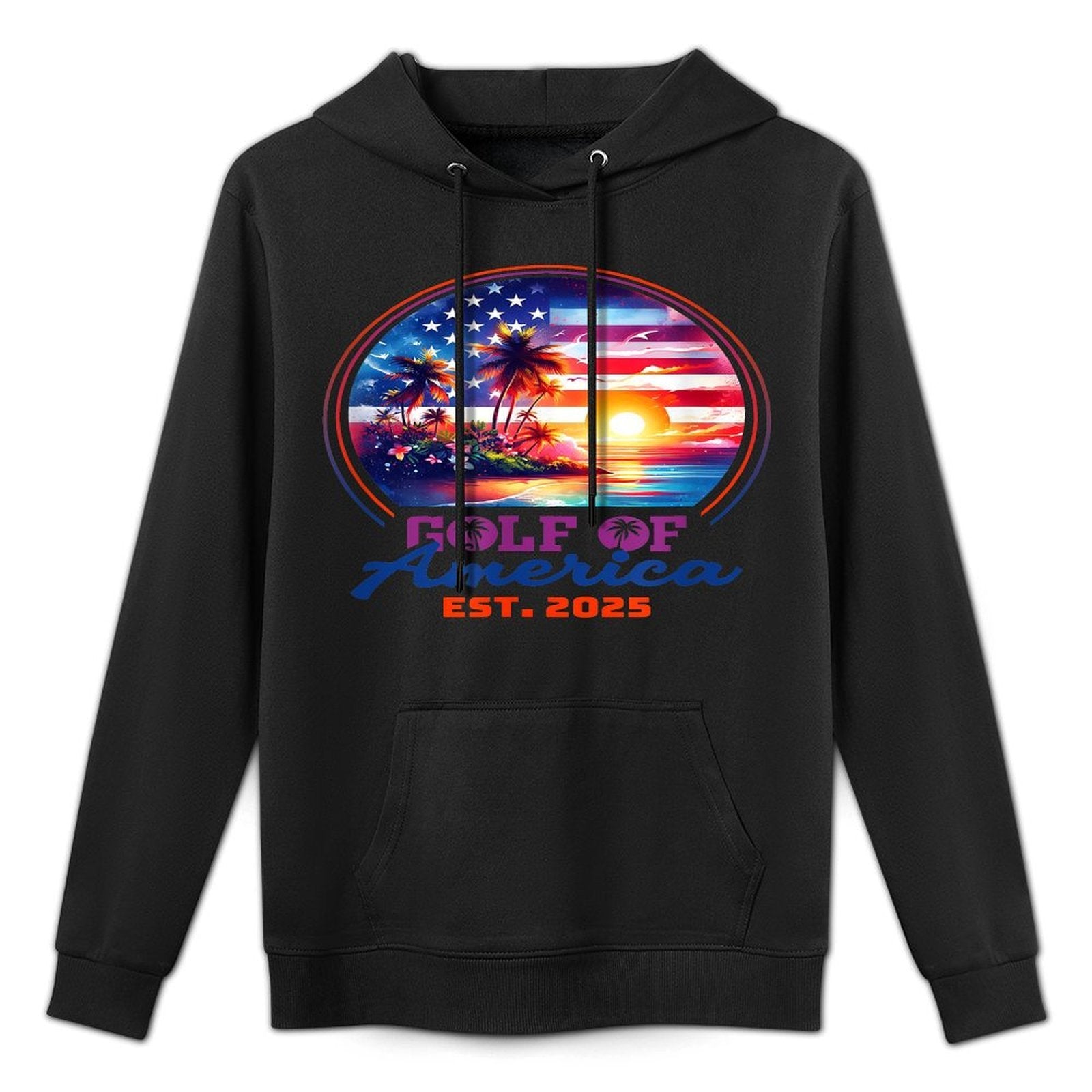 Funny USA America Shirt Gulf Of Us America Est 2025 Kangaroo Pocket Hoodie
