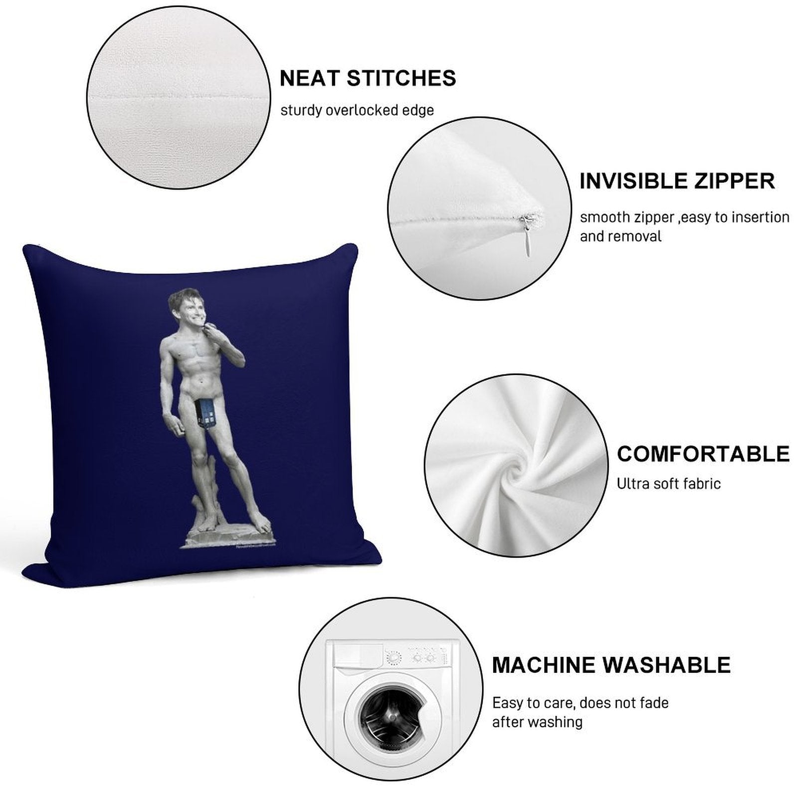 The David... Tennant Soft Warmth Comfort Throw Pillow