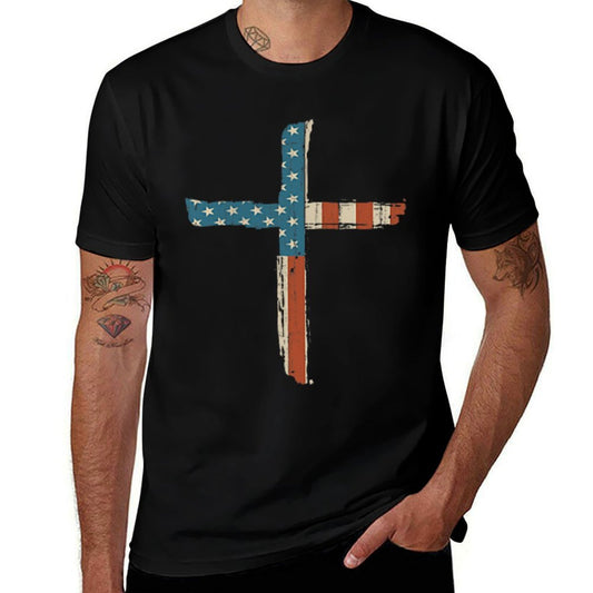 Stand For The I Kneel For The Cross - Front And Back  Soft T-Shirt