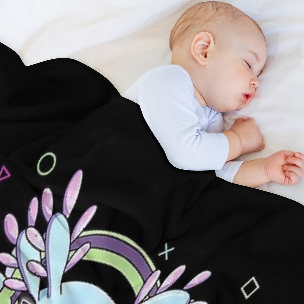 Gamesolotl Axolotl Video Gamer Kawaii Pastel Goth Anime Shrink-resistant Throw Blanket