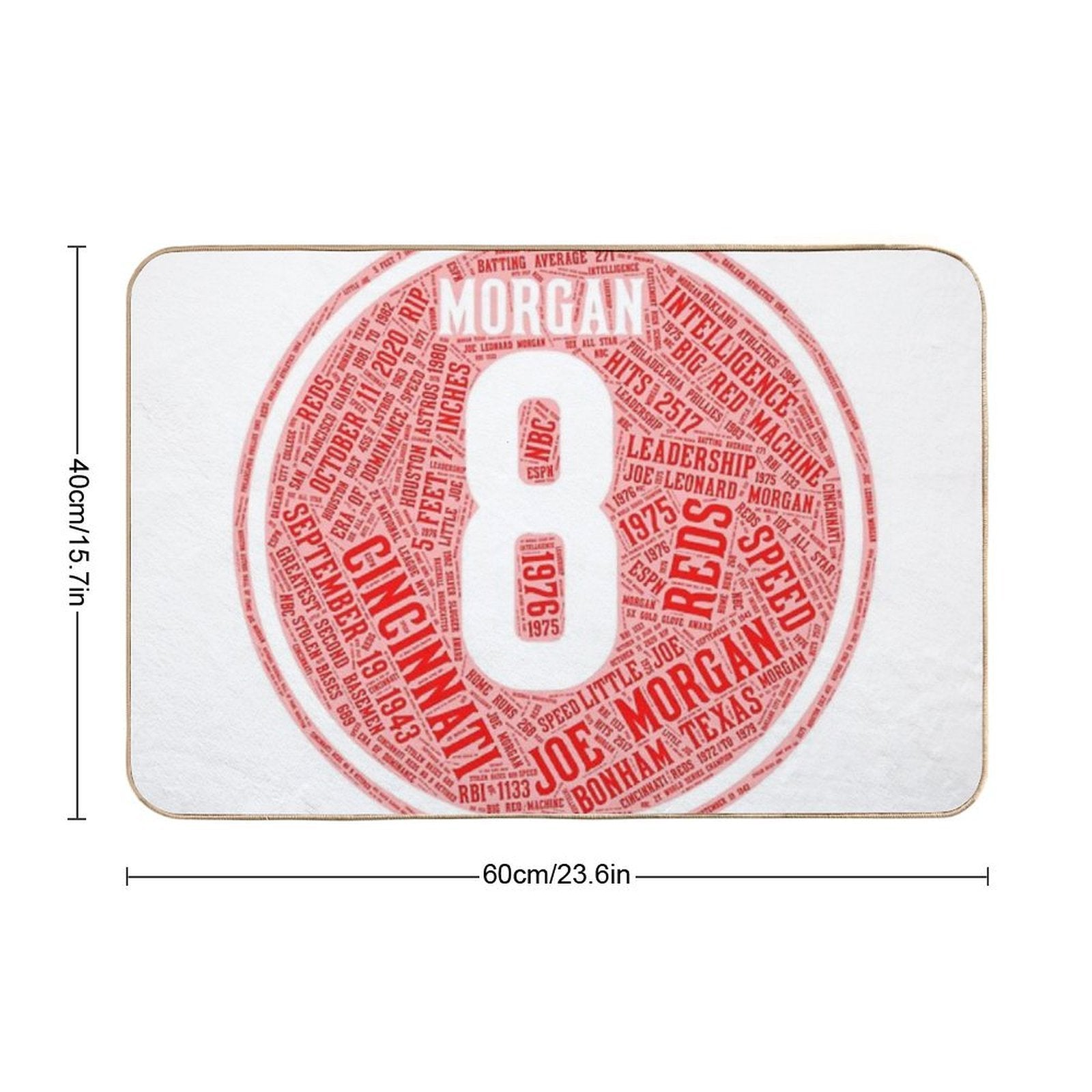 Joe Morgan #8 - The Icon Collection  Stain-Proof Bath Mat