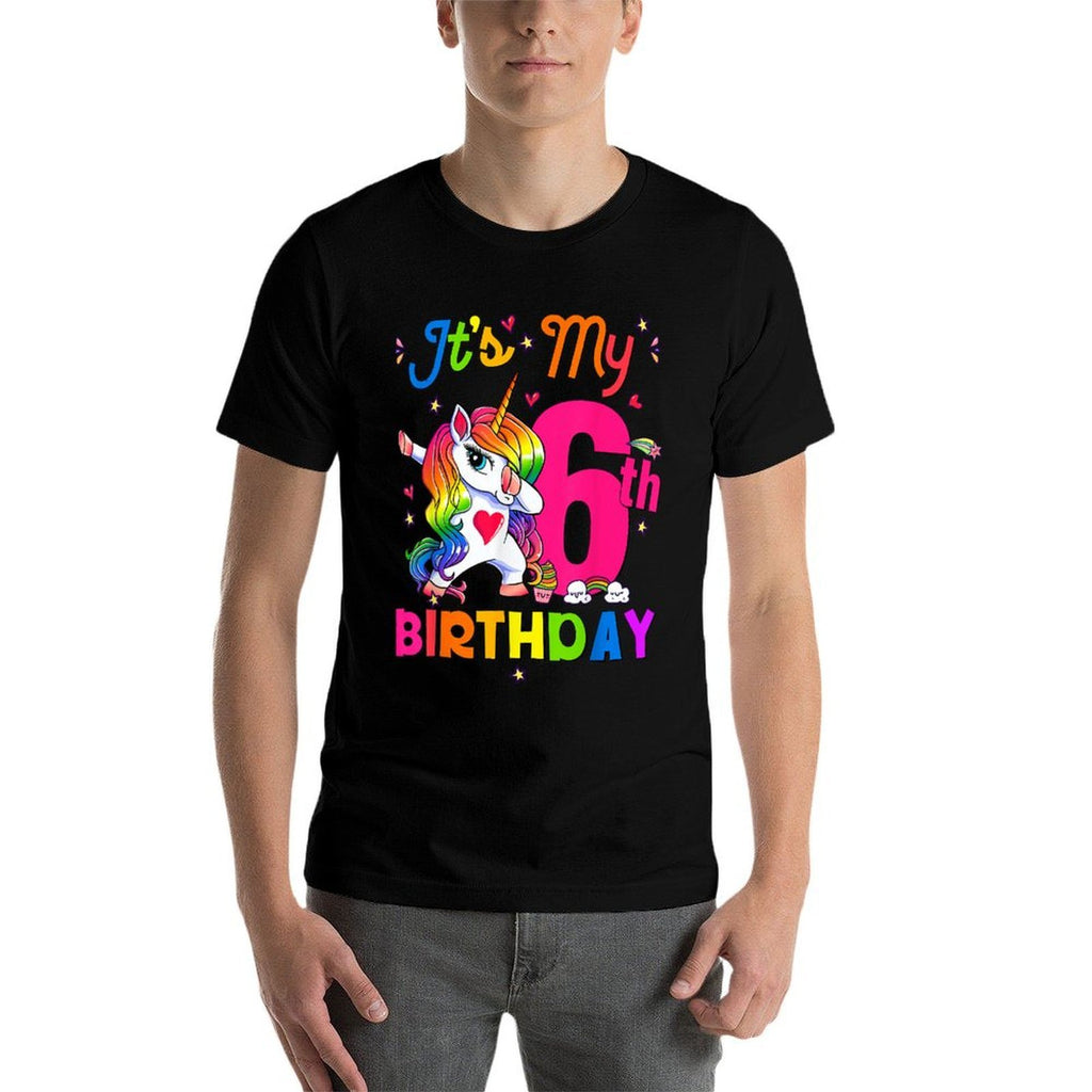 6 Years Old Unicorn It's My 6th Birthday Girl Party  Eco-friendly Material T-Shirt