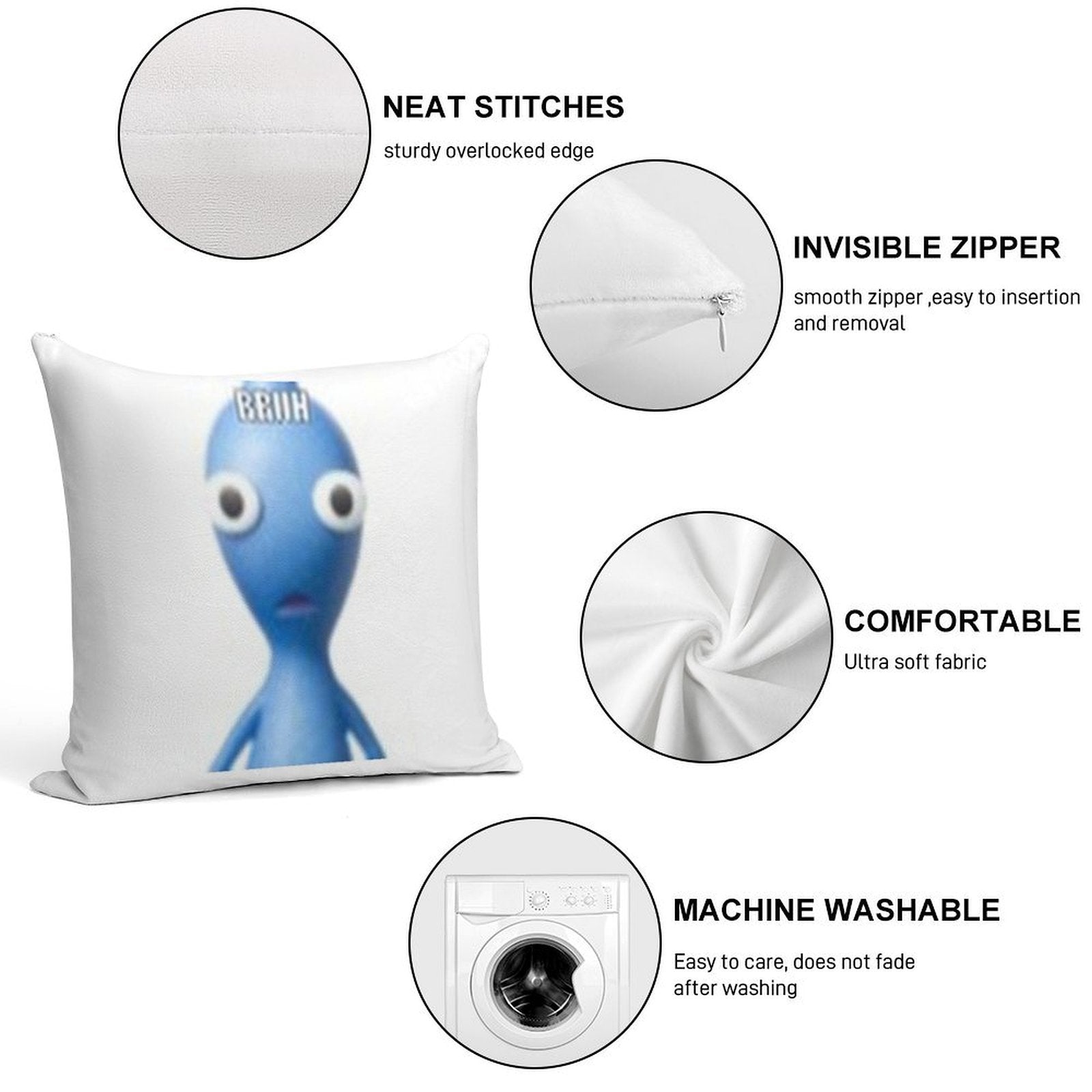 BRUH Pikmin 2 Soft Gift Ready Throw Pillow