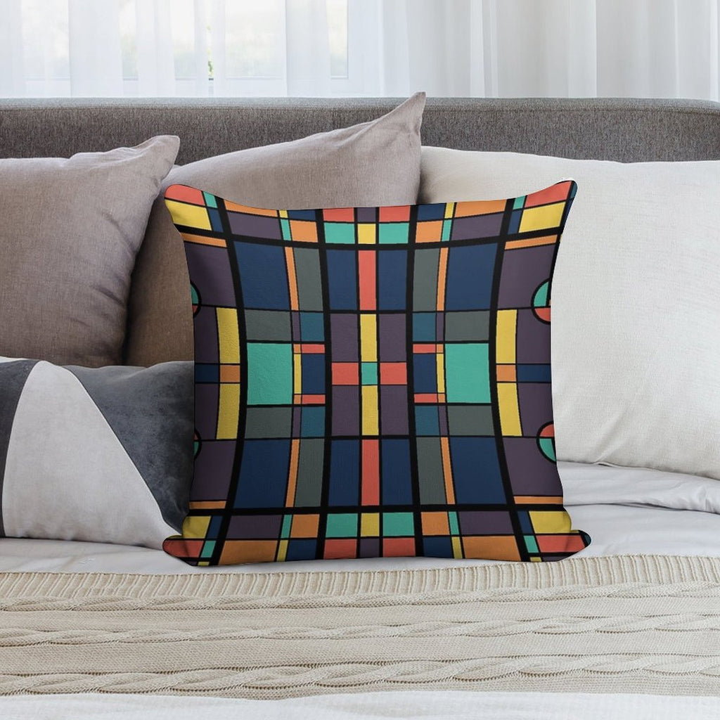80's Prairie Soft Reinforced Edging Throw Pillow