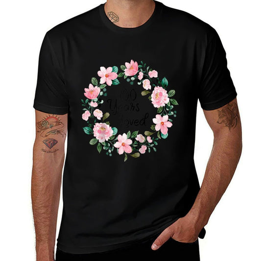 100 Years Loved Women Men 100 Years Old Funny 100th Birthday Raglan Baseball  Tagless Design T-Shirt