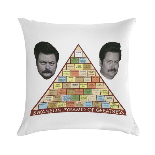 Swanson Pyramid of Greatness Soft Warmth Comfort Throw Pillow