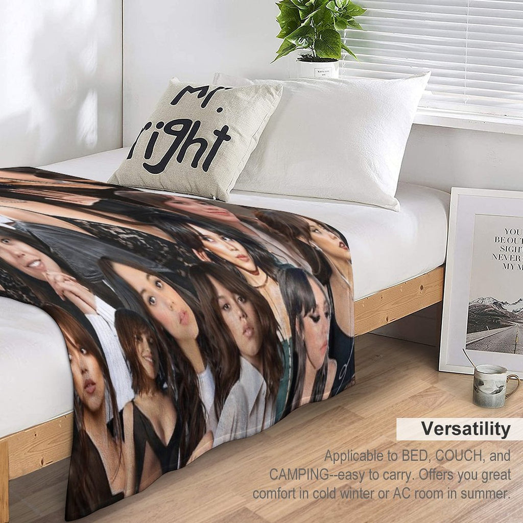 HIGH QUALITY Jenna Ortega Photo Collage Shrink-resistant Throw Blanket