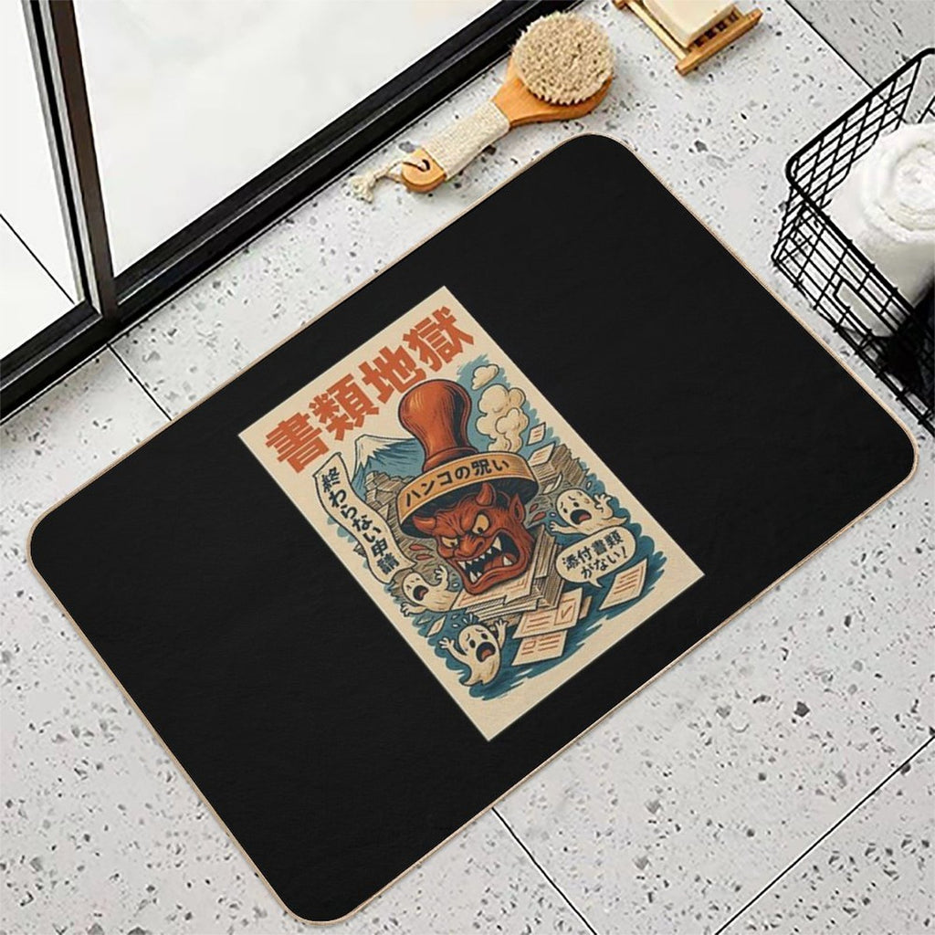 Paperwork Hell – Curse of The Hanko  Easy To Clean Bath Mat