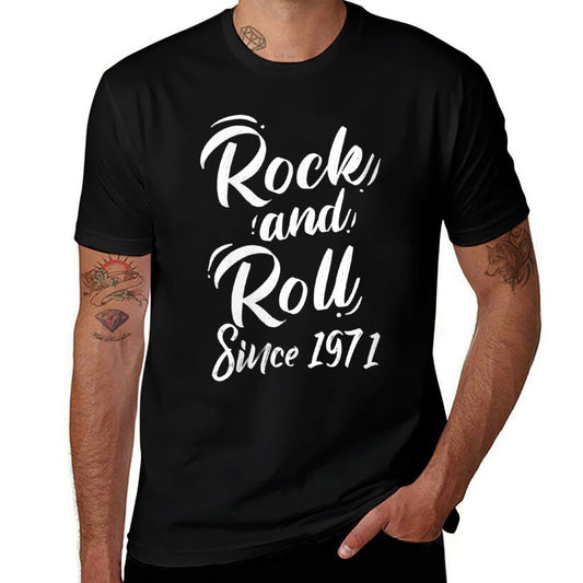Womens Vintage Look Rock And Roll Since 1971 50th Birthday 50Yo Gag  Odor-resistant T-Shirt
