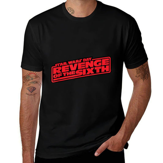 Star Wars Day Revenge of The Sixth May 6th Angled Logo  Polyester Blend T-Shirt