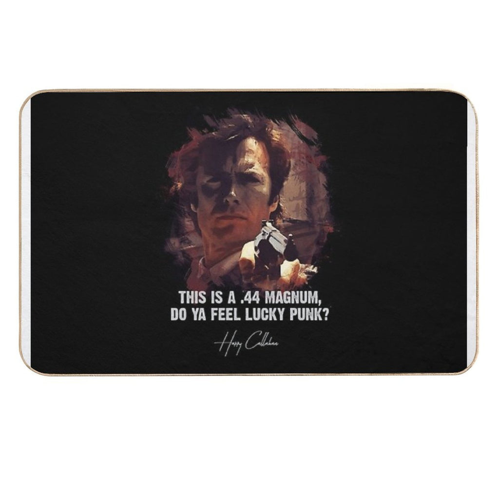 ★ DIRTY HARRY ★ Do Ya Feel Lucky Punk ➢ Clint Eastwood Famous Movie Quote ♛  Repositionable Bath Mat