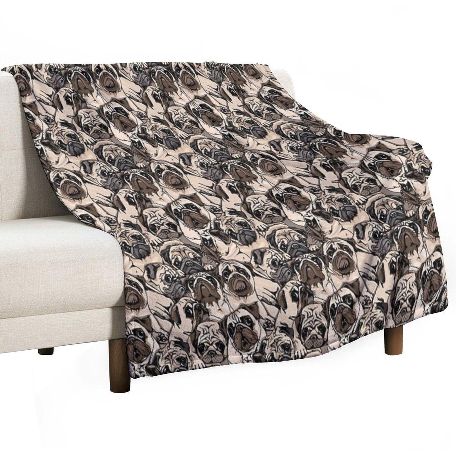 Cute Pug Dog For Pug Mom, Pug Dad, Pug Lovers Comfort Throw Blanket