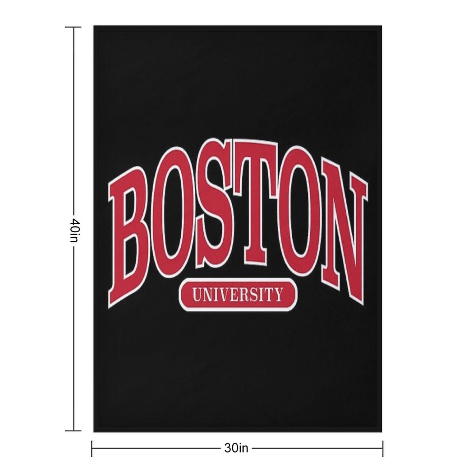 Bu - Serif Font Curved Comfort Throw Blanket
