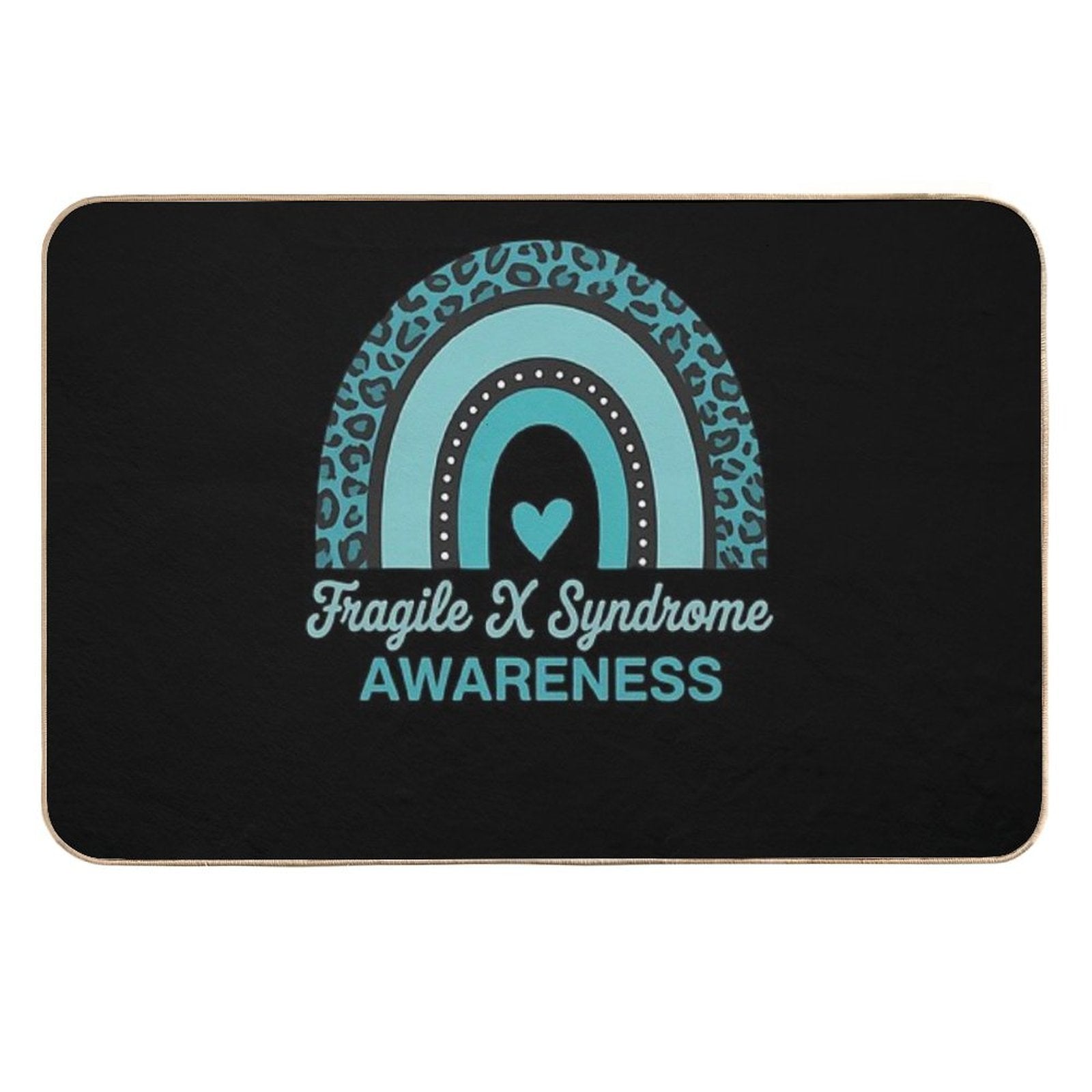 1 We Wear Teal Rainbow Awsewome Fragile X Syndrome Awareness  Versatile Bath Mat