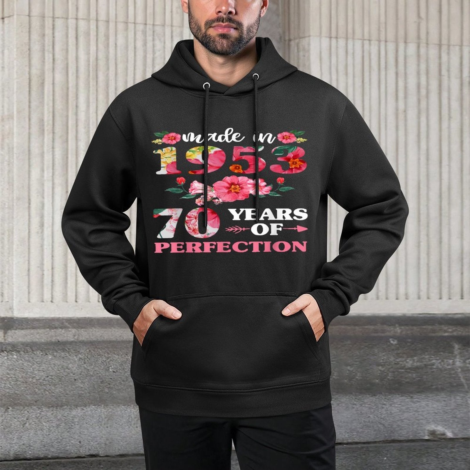 70th Birthdays For Women, Floral Made In 1953 Relaxed Fit Hoodie
