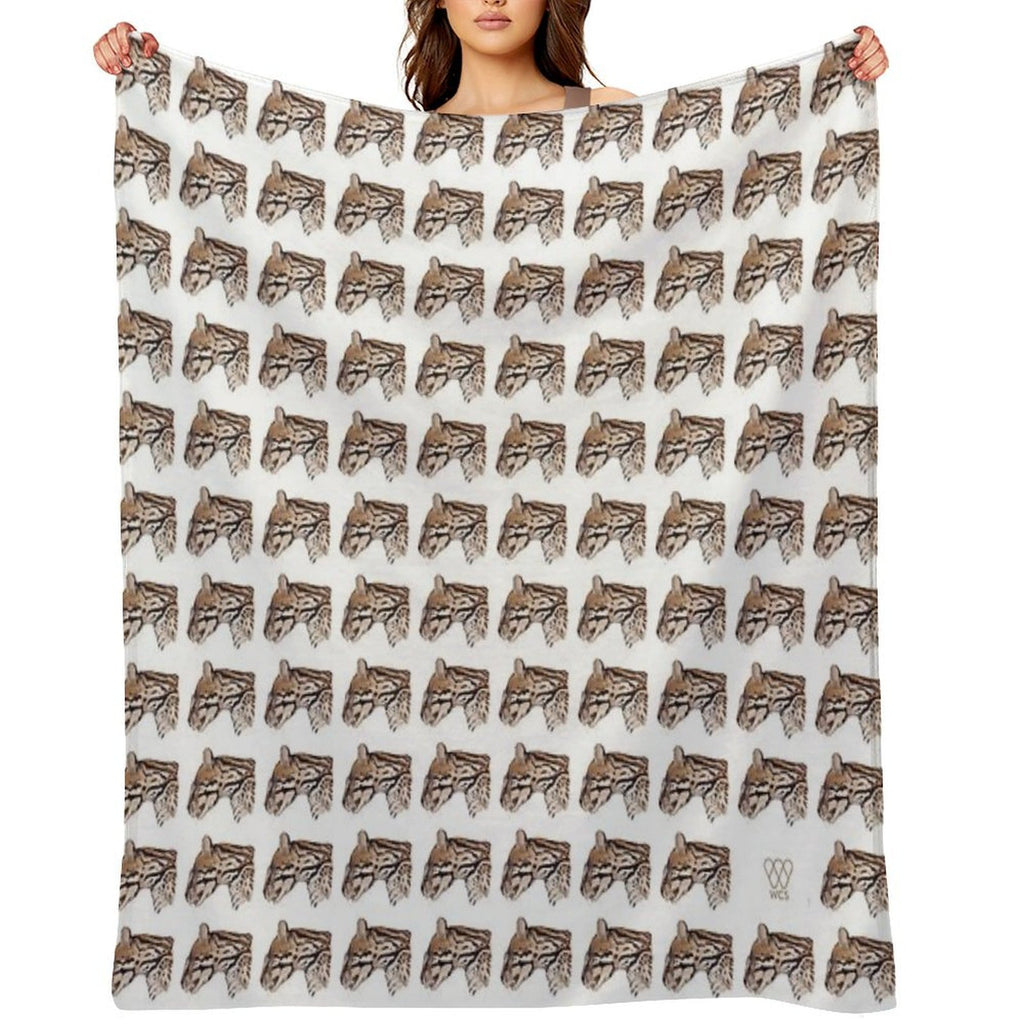 Margay Cat Plush Throw Blanket
