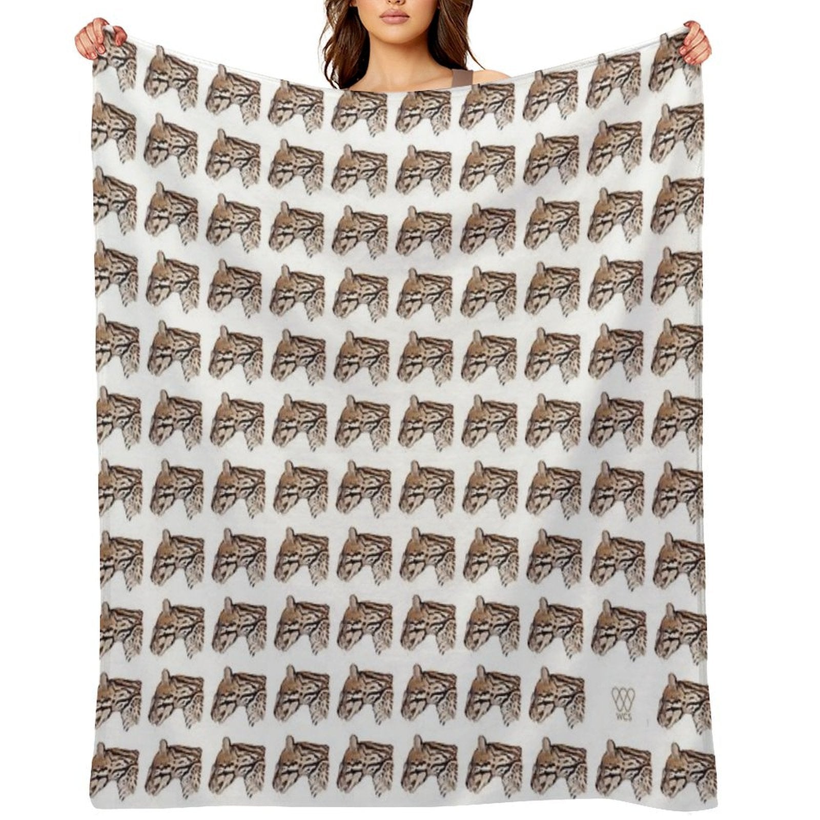 Margay Cat Plush Throw Blanket