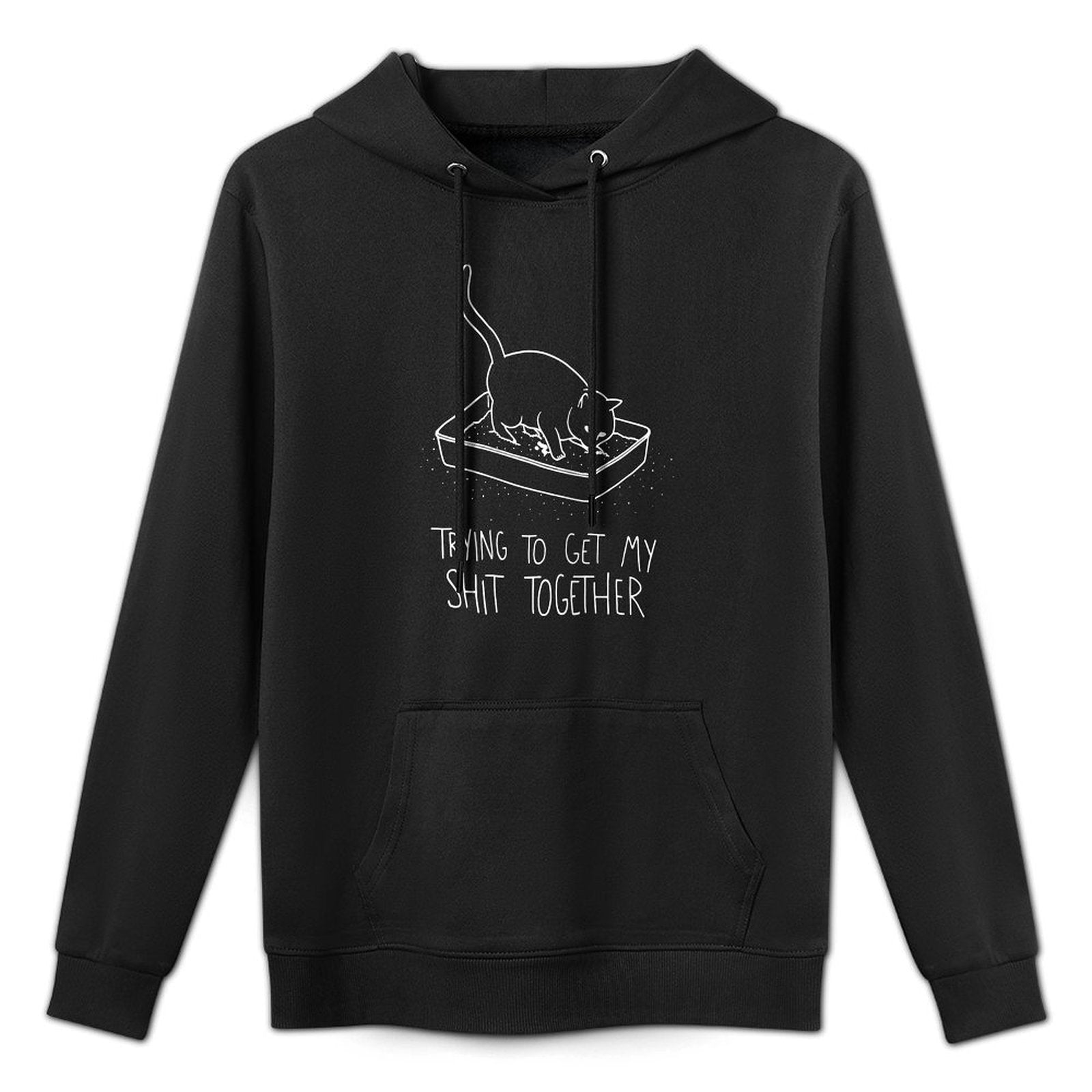 Cat Funny Trying to Get My Shit Together,funny Cats Women Adjustable Hood Hoodie