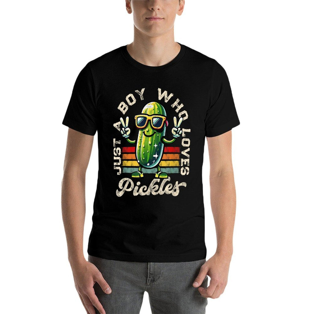 Just A Boy Who Loves Pickles Picklen Boys Toddler Kid  Tagless Design T-Shirt