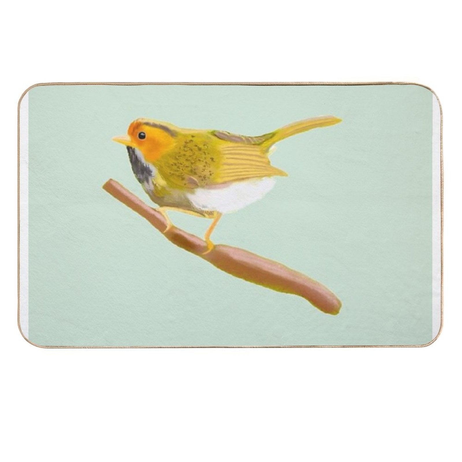 Title Orange-faced Warbler  Pet-Safe Bath Mat