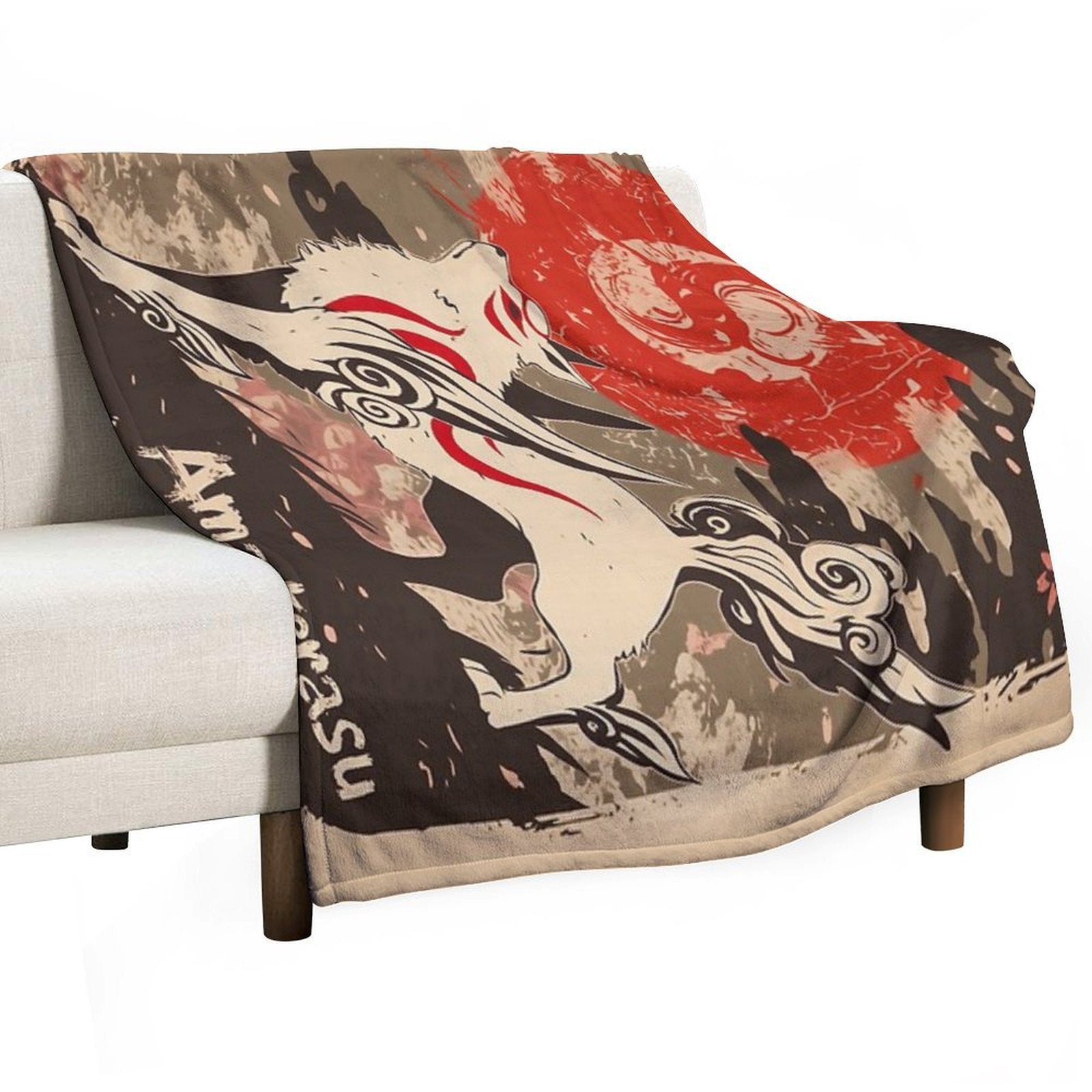 Vintage Amaterasu All-season Throw Blanket